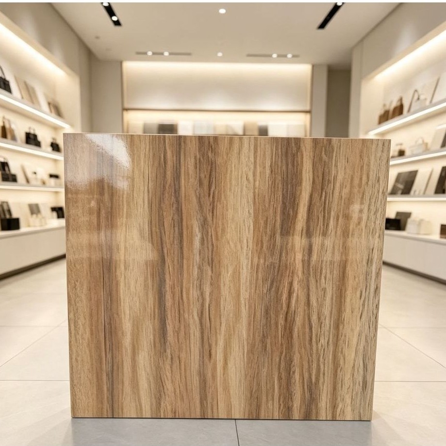 Granit Lantai Dinding motif serat kayu Glosy Uk 50x50 SUN POWER BEECH WOOD