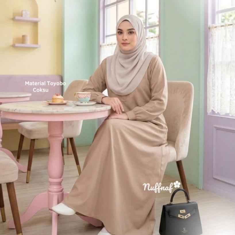 GAMIS PLAIN DRESS NUFFNAF MURAH