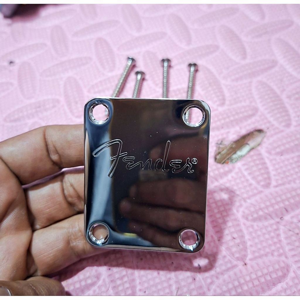 Neck Plate gitar Fender Chrome Electrik guitar