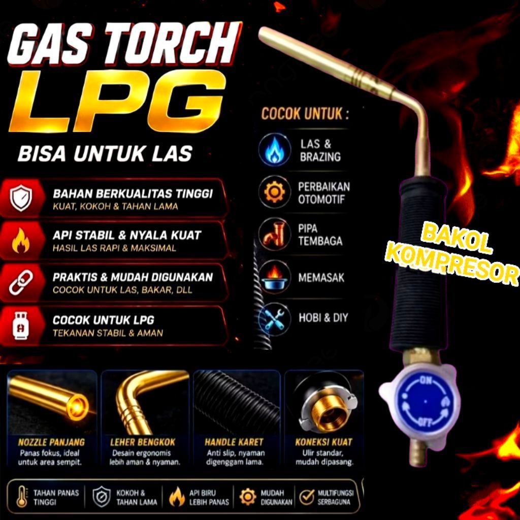 KEPALA LAS GAS LPG / BLENDER LAS LPG / ALAT LAS GAS LPG / KEPALA HEATING TORCH MANUAL
