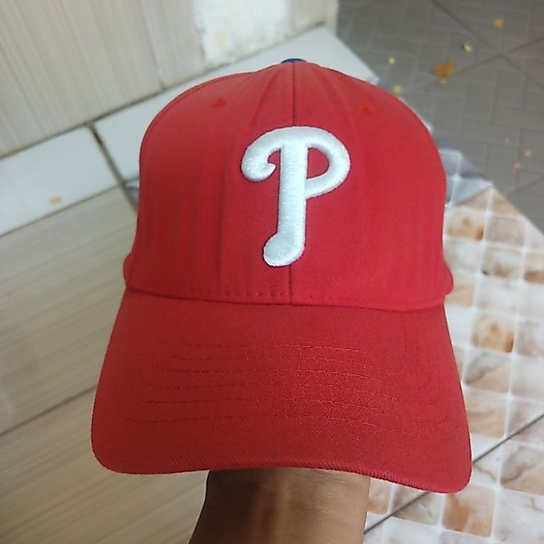 topi MLB, buildup.. logo P flexfit.. Preloved
