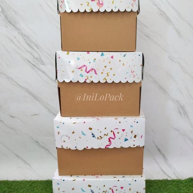 Dipo- [5Pcs] Dus Tart Party X22X20 / Box Kue 22 Cm / Dus Tart 22 Cm