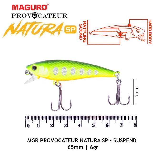 Pilihan - Umpan Maguro Minnow Provocateur Natura Suspend 65Mm