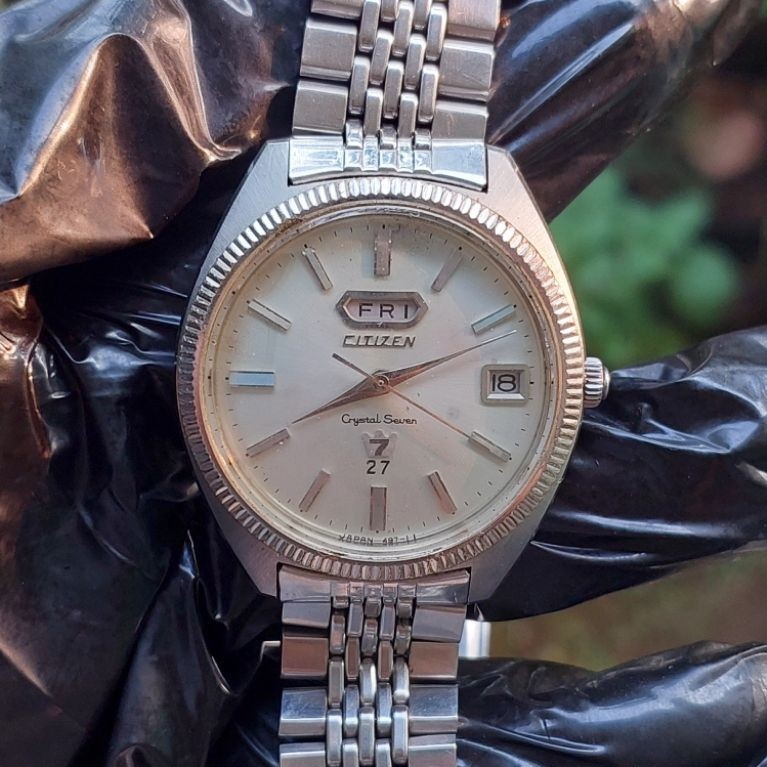 (Harga Net) Jam Tangan Citizen Crystal Seven 27 REF. 70600298 GN Original Automatic Manual Winding V