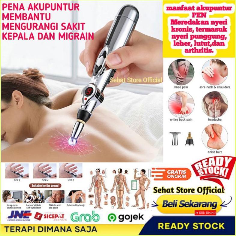 Alat Pijat Akupuntur Lestrik Pen Meridian Pena Elektrik Terapi Kesehatan Saraf Pereda Nyeri Leher Sa