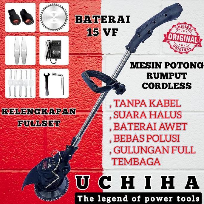 Wameroci88 - Mesin Potong Rumput Padi Uchiha Uciha Brush Cutter Cordless Baterai