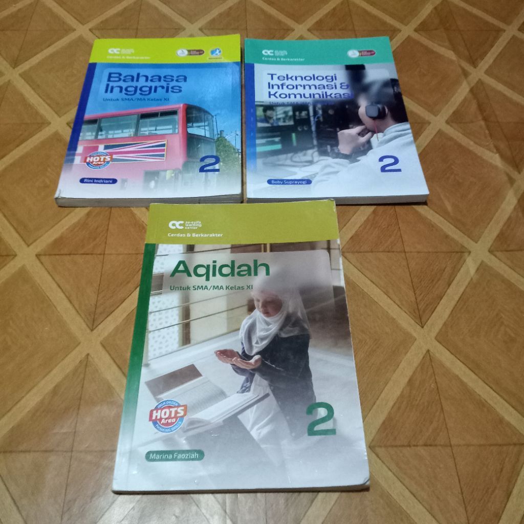 CERDAS & BERKARAKTER,AqIDAH,TEKNOLOGI INFORMASI & KOMUNIKASI,B.INGGRIS UNTUK KELAS 2 SMA K.JSIT