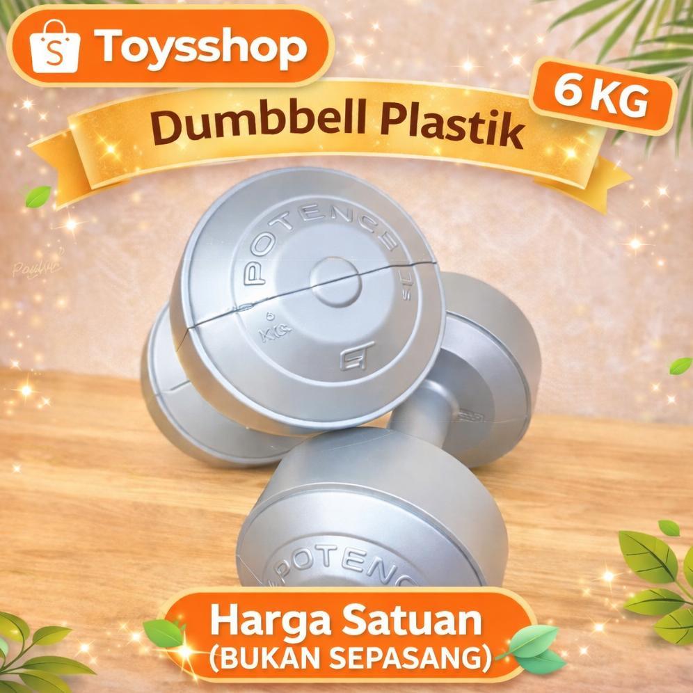 BARBEL 6 KG dumbel plastik 6kg dumble 6kg (HARGA SATUAN) ISIAN BARBEL 6KG DISKON