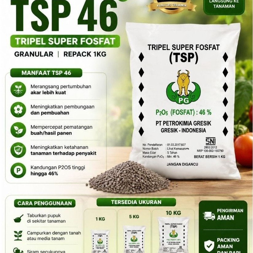 pupuk TSP 46 repack 10kg