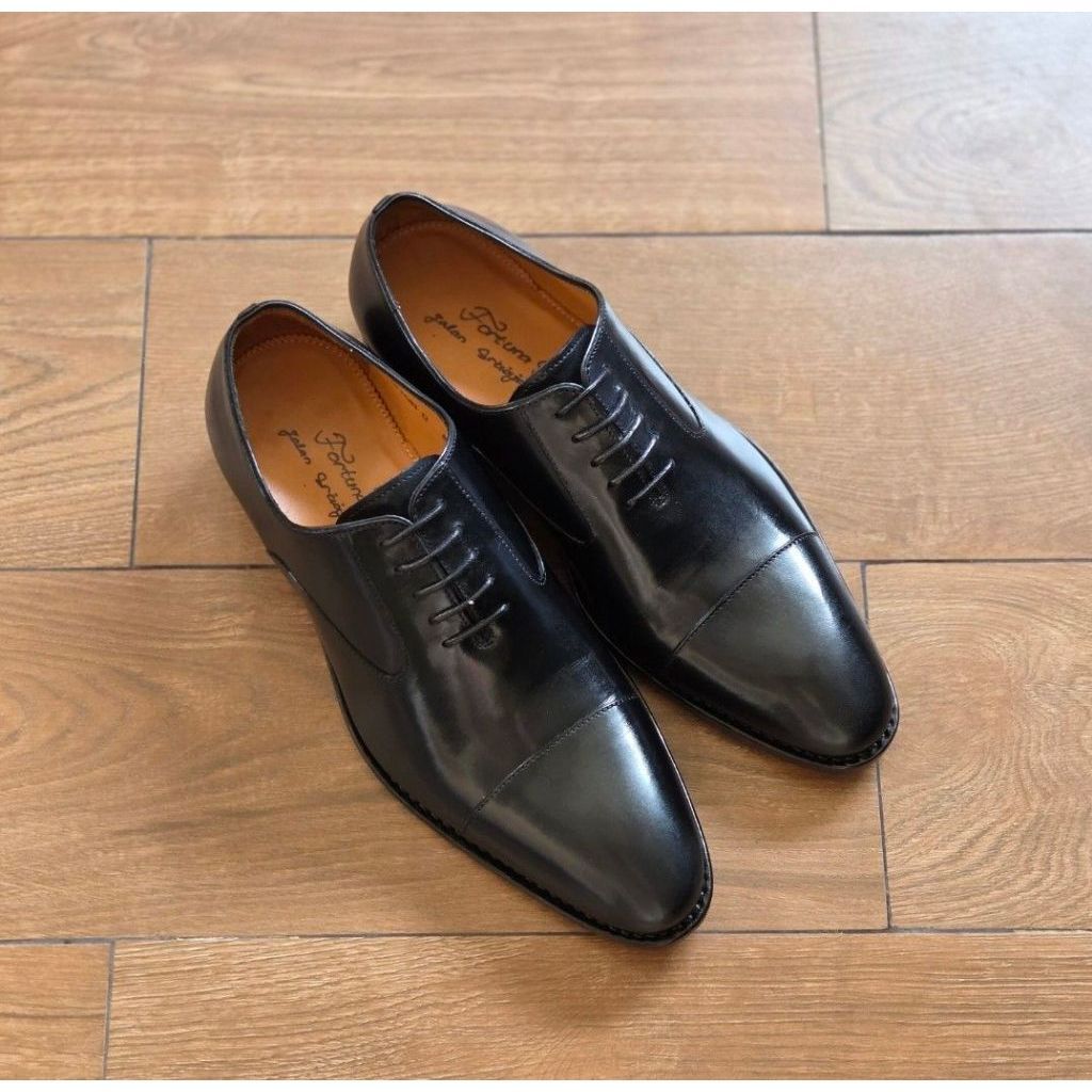 Fortuna Shoes Oxford Black Calf