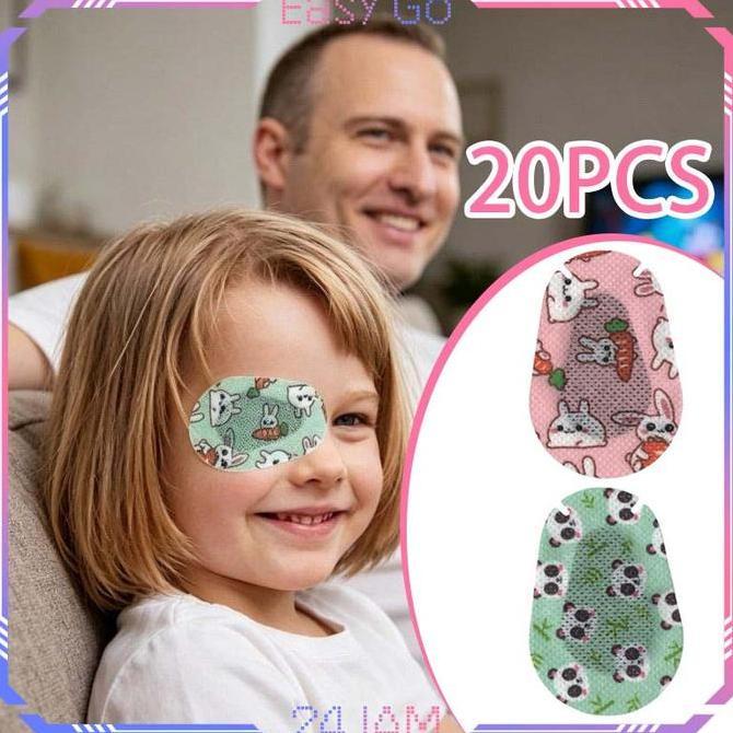 GUDTIMESS Isi 20pcs Plester Penutup Mata Anak Eye Patch Lazy Eye Patch Terapi Mata Terapi Penutup Ma