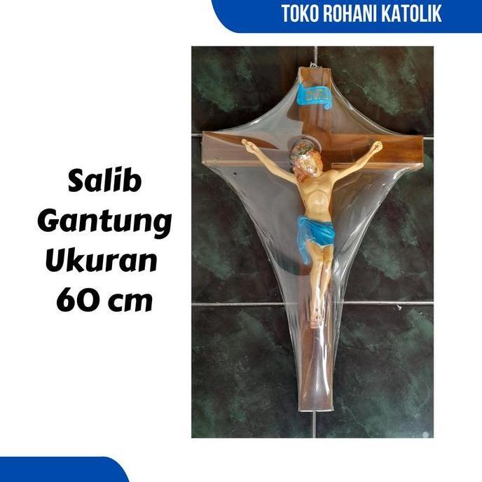 DOVEGIRL SALIB GANTUNG KATOLIK 60 CM / SALIB GANTUNG BESAR /SALIB DINDING BESAR