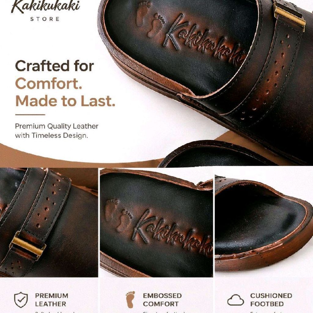 Sandal Indian Kulit Asli Sandal Orang Tua