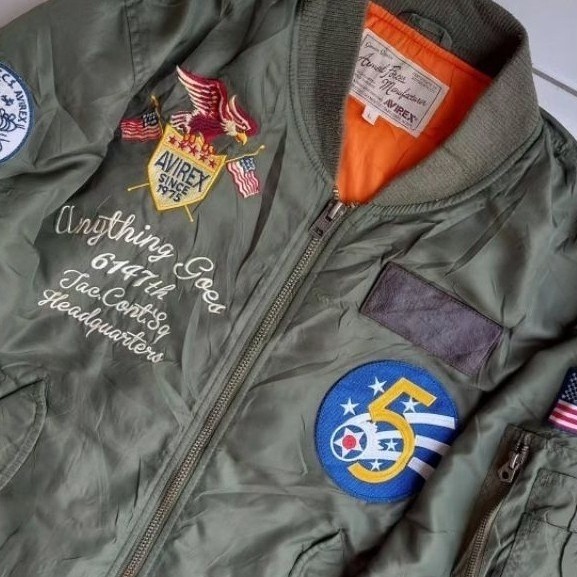 AVIREX MA1 BOMBER JACKET VINTAGE CLASSIC JAKET MILITARY
