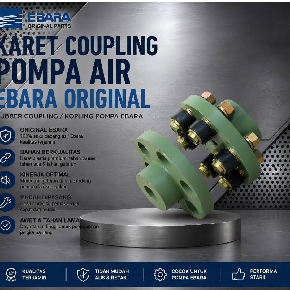 karet coupling pompa air ebara original / rubber kopling pompa ebara