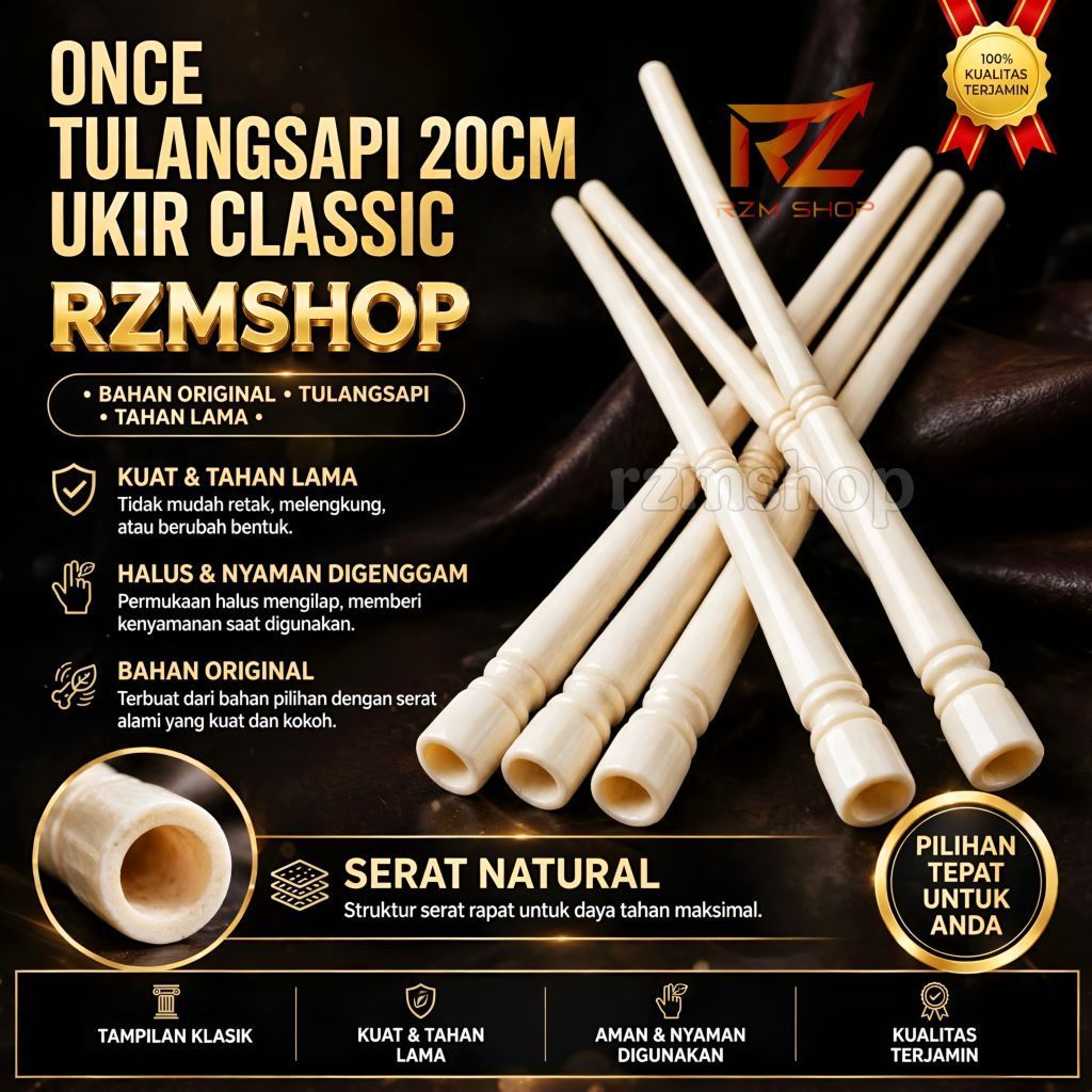 once pipa padud cangklong tulang sapi impor panjang 20 cm