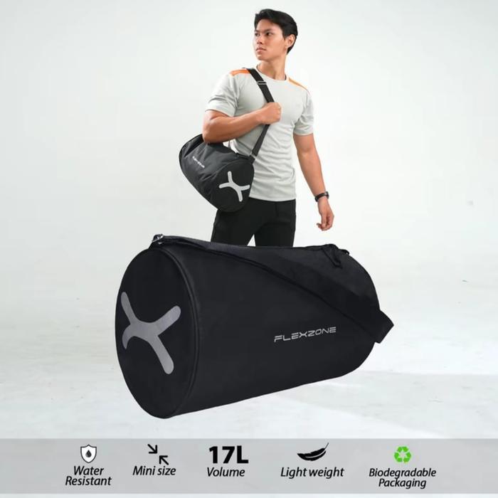 Flexzone Gym Bag Tas Fitness Kecil - Hitam