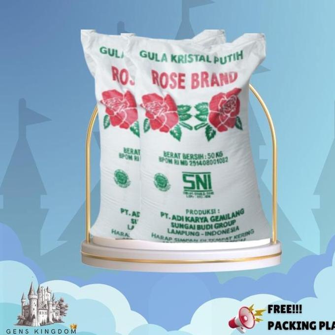 FAKINAJAYUUU - GULA PASIR ROSEBRAND 1 KARUNG ISI 50KG