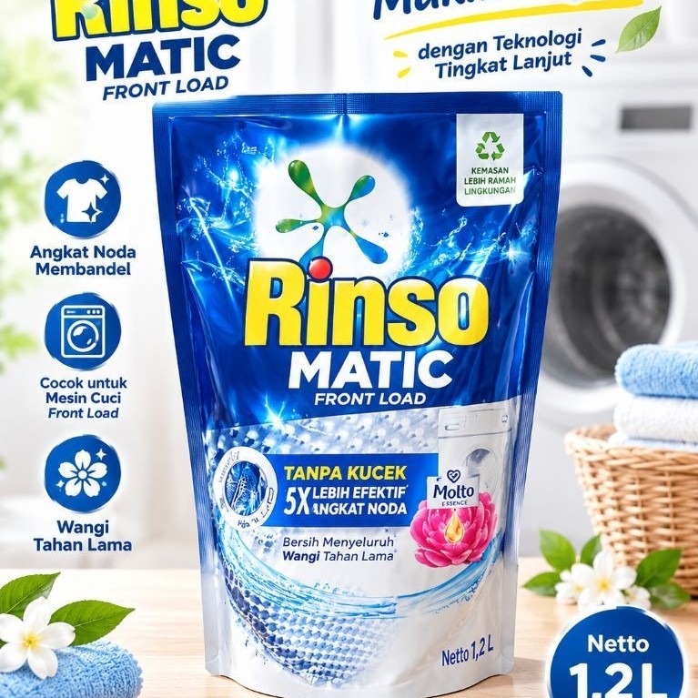 Rinso Molto Matic Front Load 1,45KG Deterjen Cair