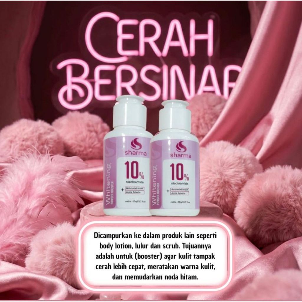 Sharma Whitening Powder Booster 10% Niacinamide 20g Booster Kulit