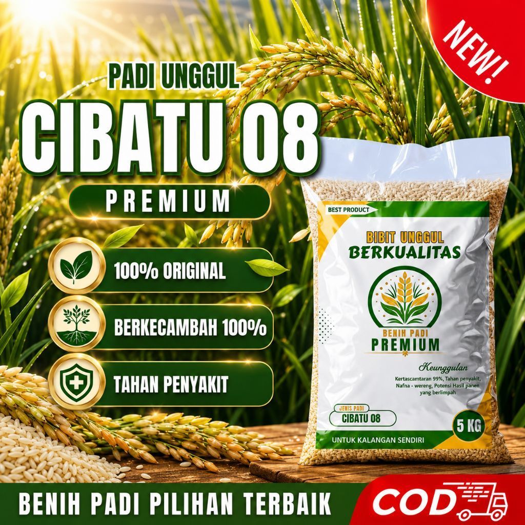 benih padi unggul CIBATU 08 kemasan 5kg original benih padi berkualitas