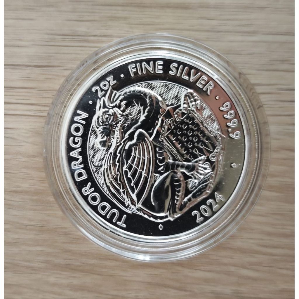 Koin perak tudor dragon 2oz fine silver 2024 kolektor collector coin naga