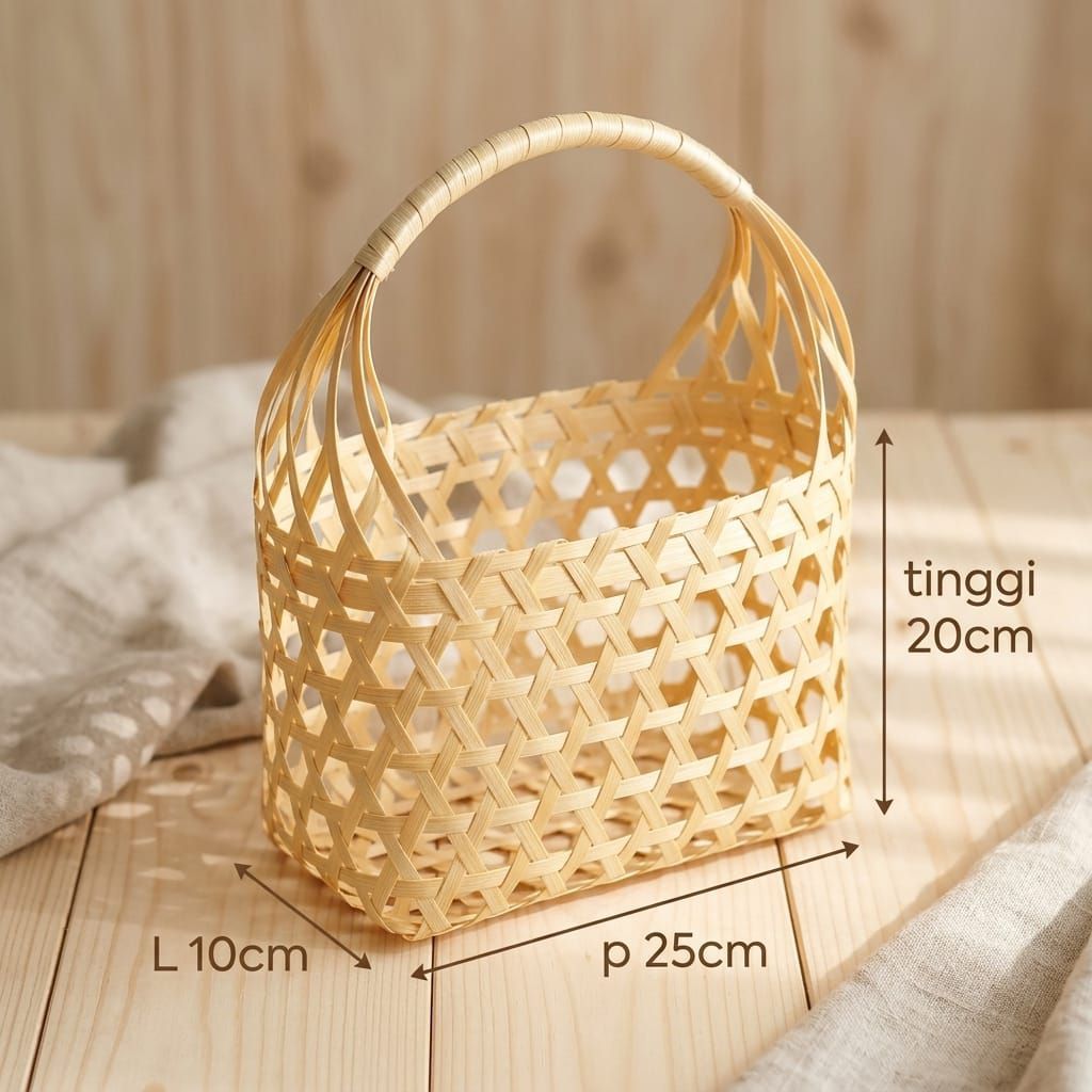 Tas Keranjang Rotan Keranjang Bambu / Tas anyaman Bambu Unik / Keranjang Hampers souvernir