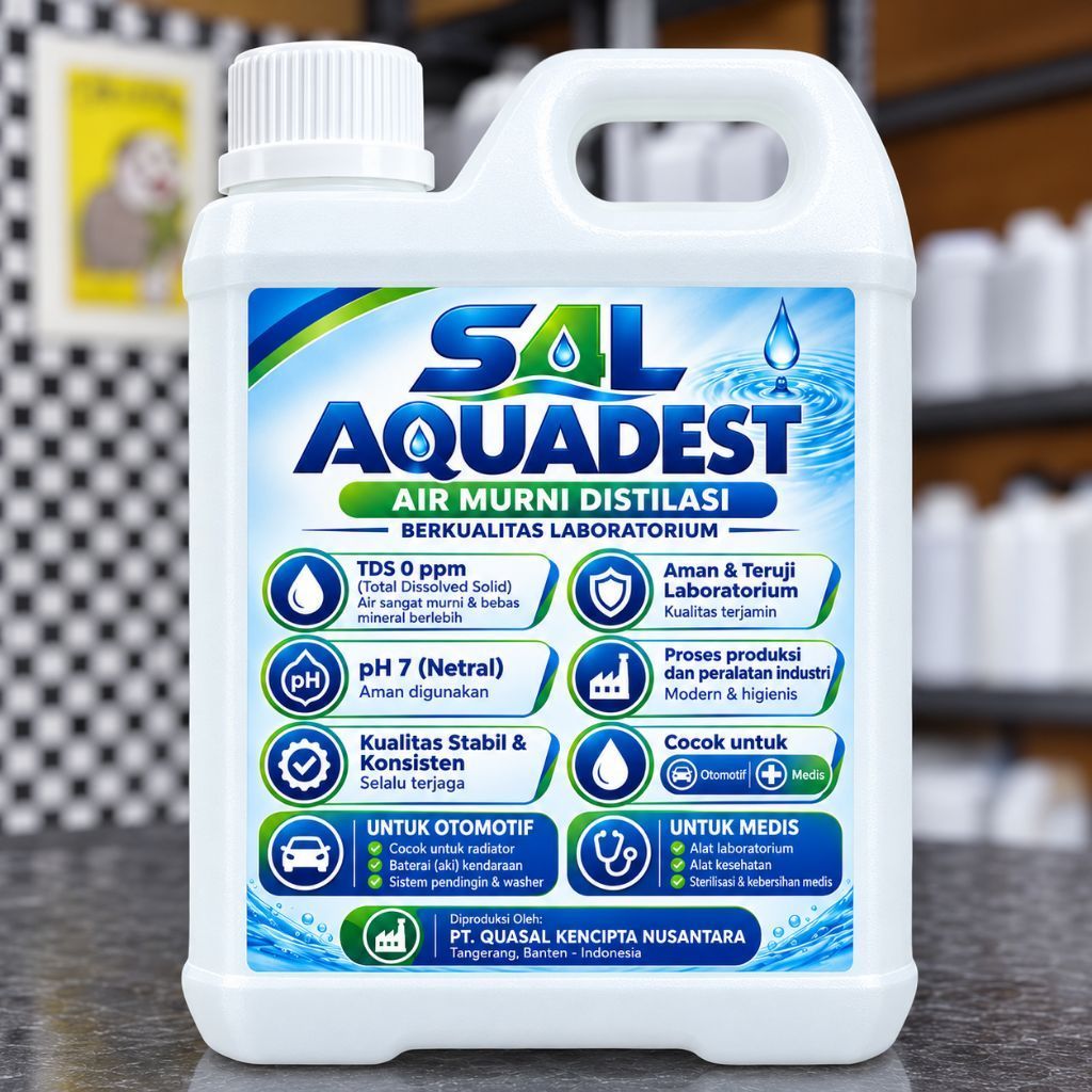 Aquadest / Aquadest Distilled Water / Air Suling 1 Liter