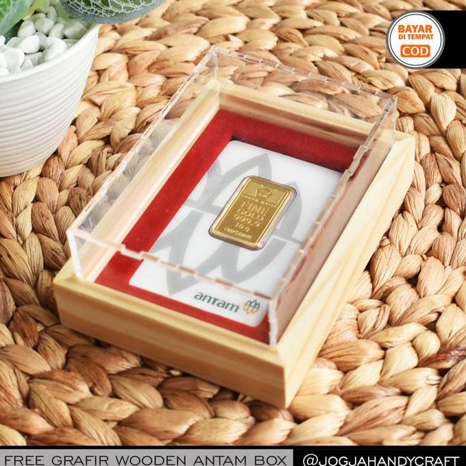 GRATIS GRAFIR - Kotak Mahar Seserahan Tempat Emas Antam Kayu Akrilik