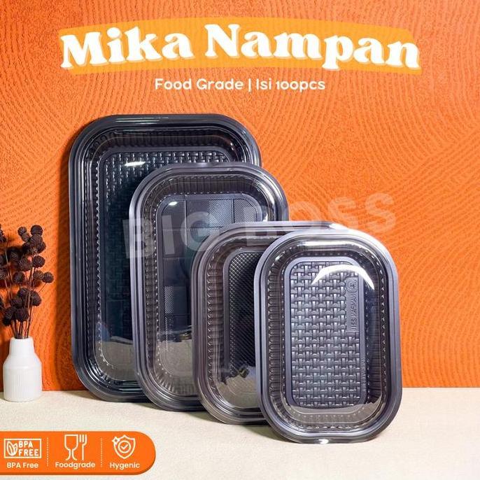 [ISI 10PCS] Mika Tray Nampan Plastik Hantaran Kue Snack / Nampan Mika Plastik