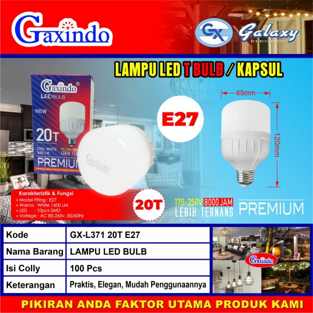Lampu LED Gaxindo 20w