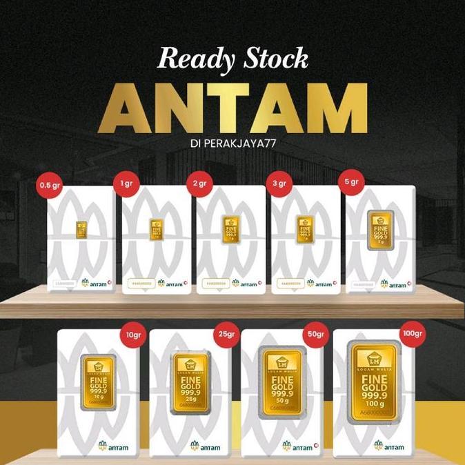 Terlaris Logam Mulia Antam Press Berat 0.5, 1, 2, 3 Gram - Perakjaya777