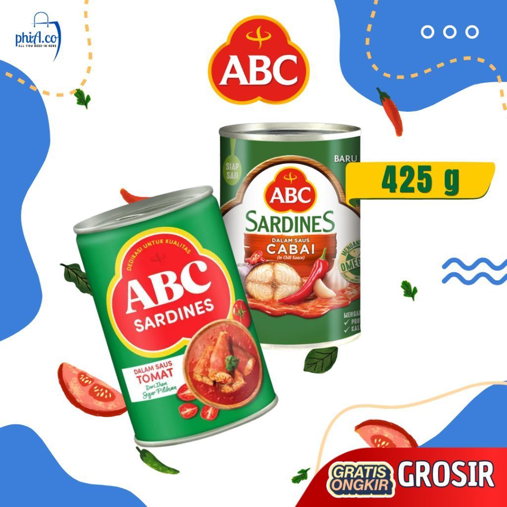 SARDEN ABC SAUS TOMAT CABAI SARDEN ABC BESAR 425g / SARDEN ABC KALENG