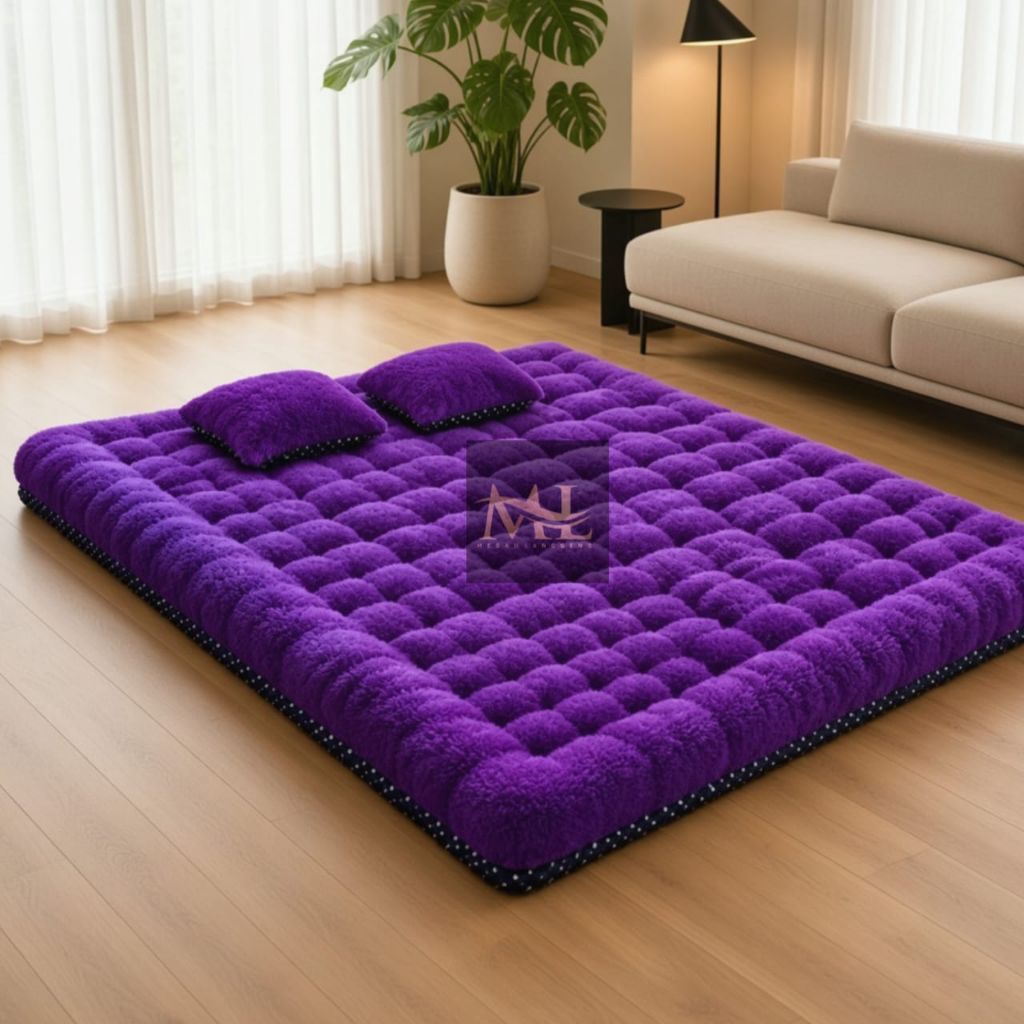 Kasur Lantai Matras Bulu Gender Rasfur Empuk dan Tebal Ukuran Besar Gratis 2bantal
