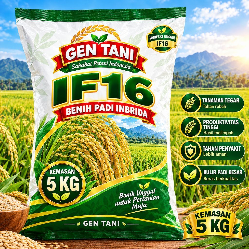Benih padi IF 16 Original kemasan 5 kg