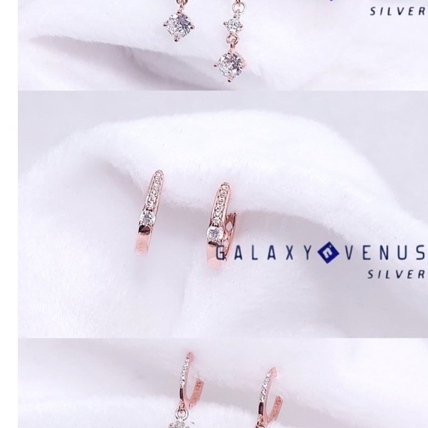 Anting Perak 925 Rose Gold