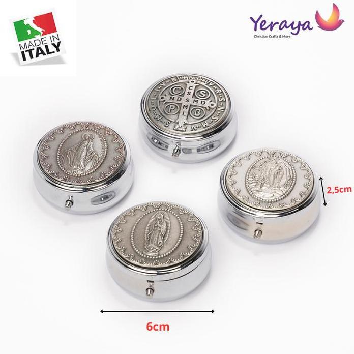 Piksis Baja Gambar 3D Besar Made In Italy Tempat Hosti Piksis Katolik PromoR11A