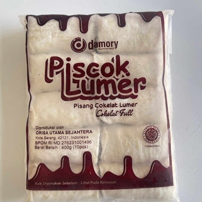 DAMORY Piscok Lumer 400g Pisang Coklat Lumer Rasa Enak Isi 10pcs