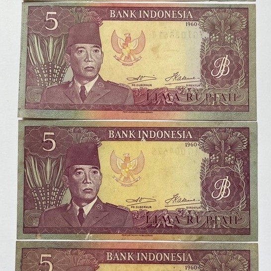UANG KERTAS JADUL SOEKARNO 1960 KUALITAS BAIK SAFE PACKING