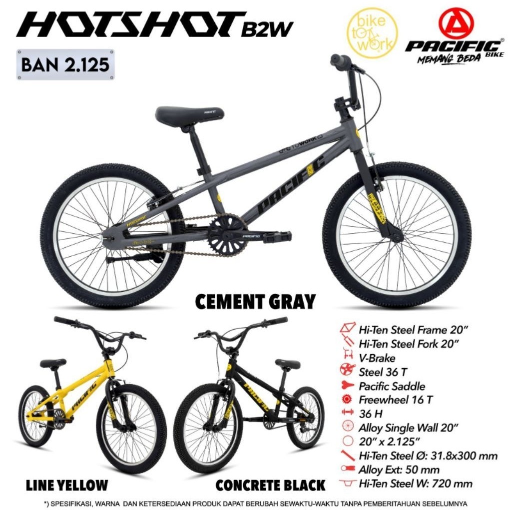 BMX pacific 20 inch hotshot b2w ban 2,125