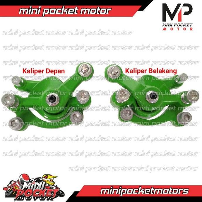 TERMURAH - Kaliper Rem Depan-Belakang Hijau STD Mini Gp Mini Trail ATV Goped 50cc