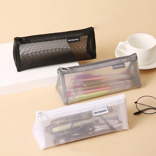 

Premium (Cod) Tempat Pensil Bentuk Segitiga Bahan Mesh Transparan Kapasitas Besar Untuk Pelajar Prermium