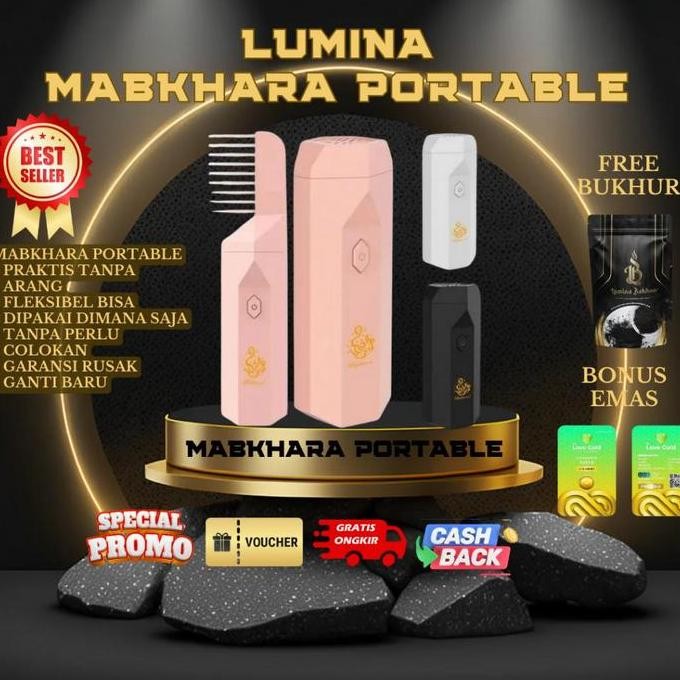 Lumina Mabkhara Portable Sisir + Kotak (A4) Bonus Bukhur / Prapen Elektrik Portable / Bakaran Dupa /