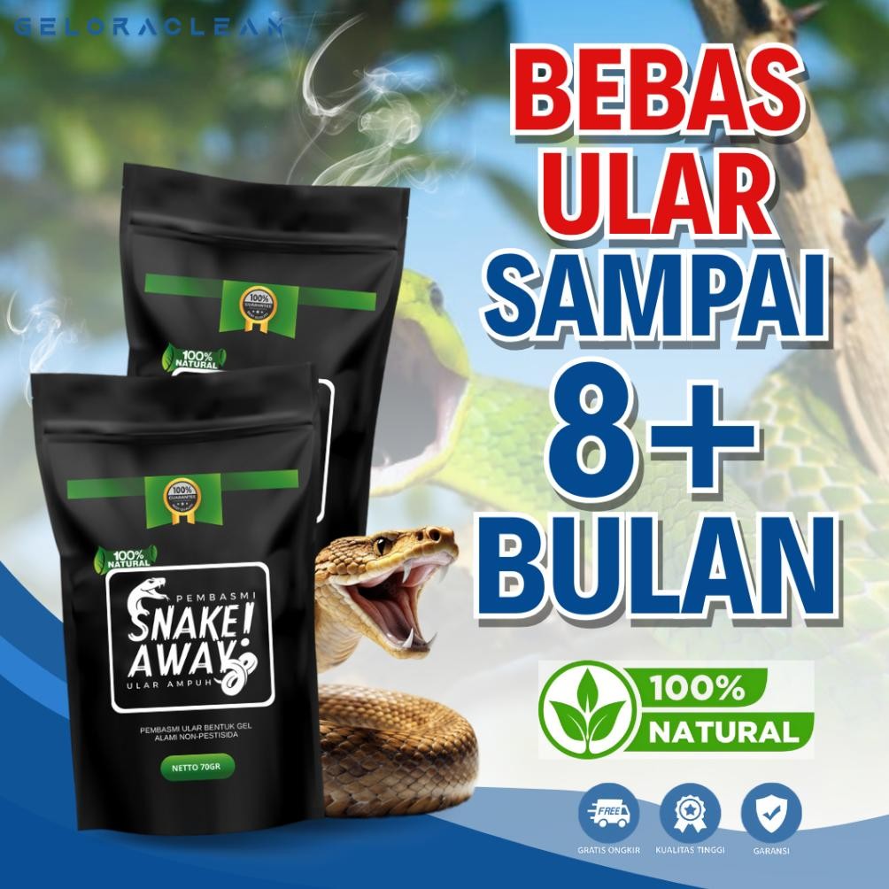 Pengusir Ular Penangkal Ular Pelenyap Ular Racun Ular Basmi Sampai Tuntas SNAKE AWAY BASMI ULAR aSt