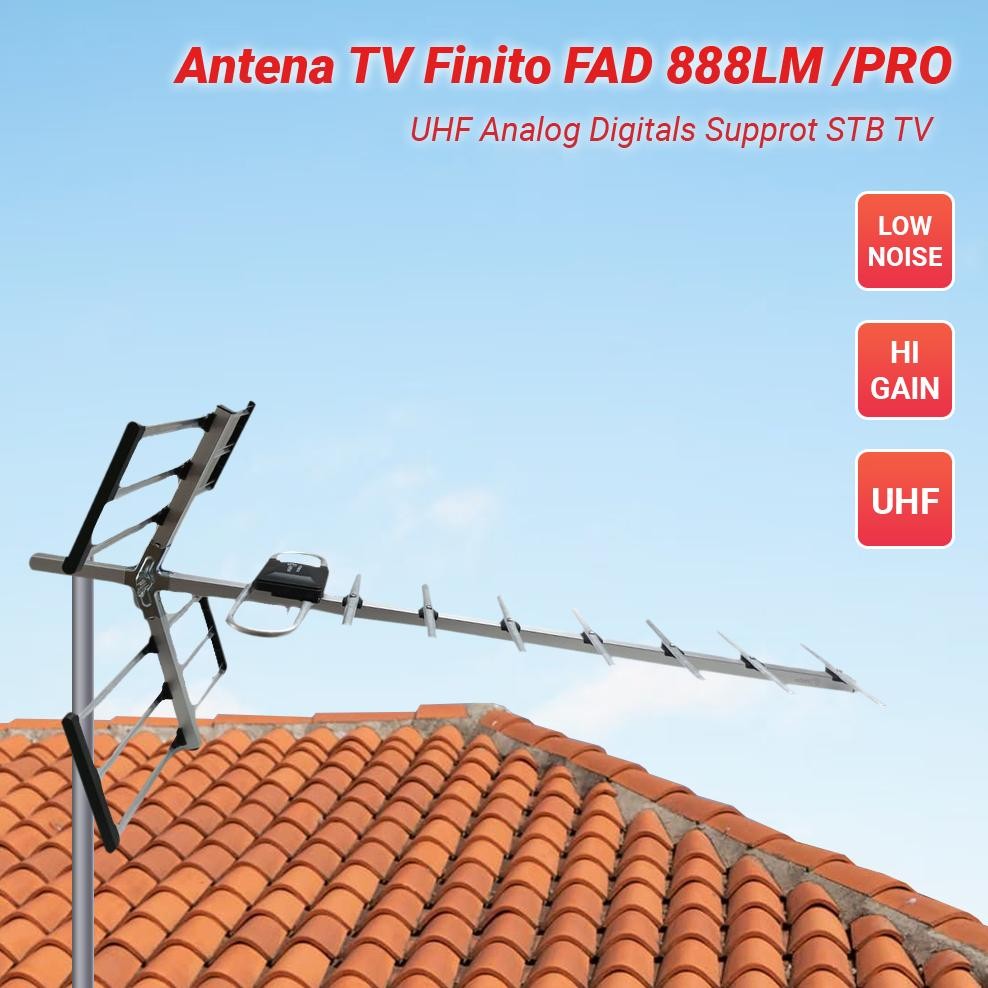 Finito Antena Tv Finito Fad 888Lm Supprot Stb Tv/Antena Outdoor Uhf Analog Digital Terbaru