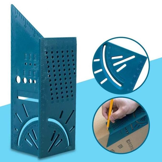 

Penggaris Siku Multifungsi Measuring Ruler Metric 90 Derajat Allshop