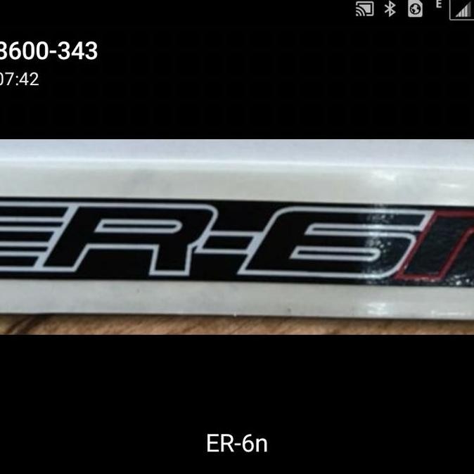 #@#@#@#@] EMBLEM KAWASAKI ER6-N STAINLESS POLES CHROME DEMBOSS EMBOS 13cm X 2cm