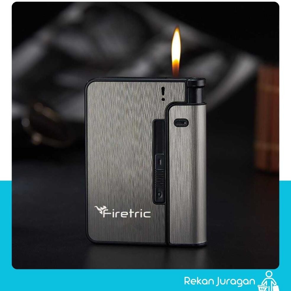 Firetric Kotak Rokok Cigarettes Case with Lighter Slot - JD-YH001 aSt