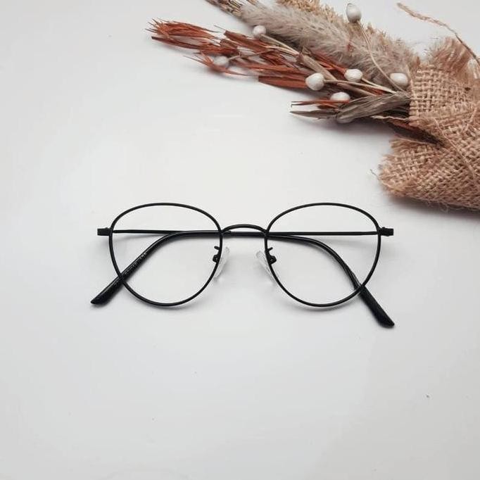 KACAMATA KEKINIAN FRAME BULAT KECIL BAHAN BESI PREMIUM 2733 plastik frame & kacamata NS
