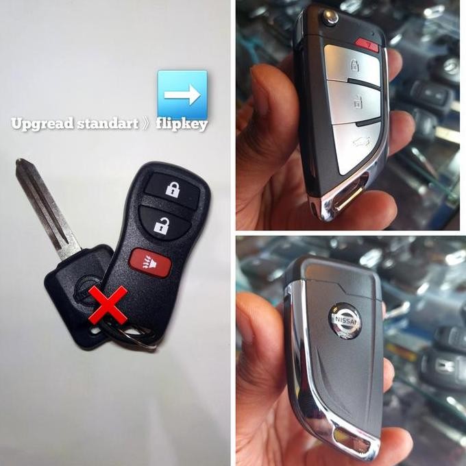 @@@@] kunci remote NissanLivina model flipkey xv xgear hws tahun 2011 -2018